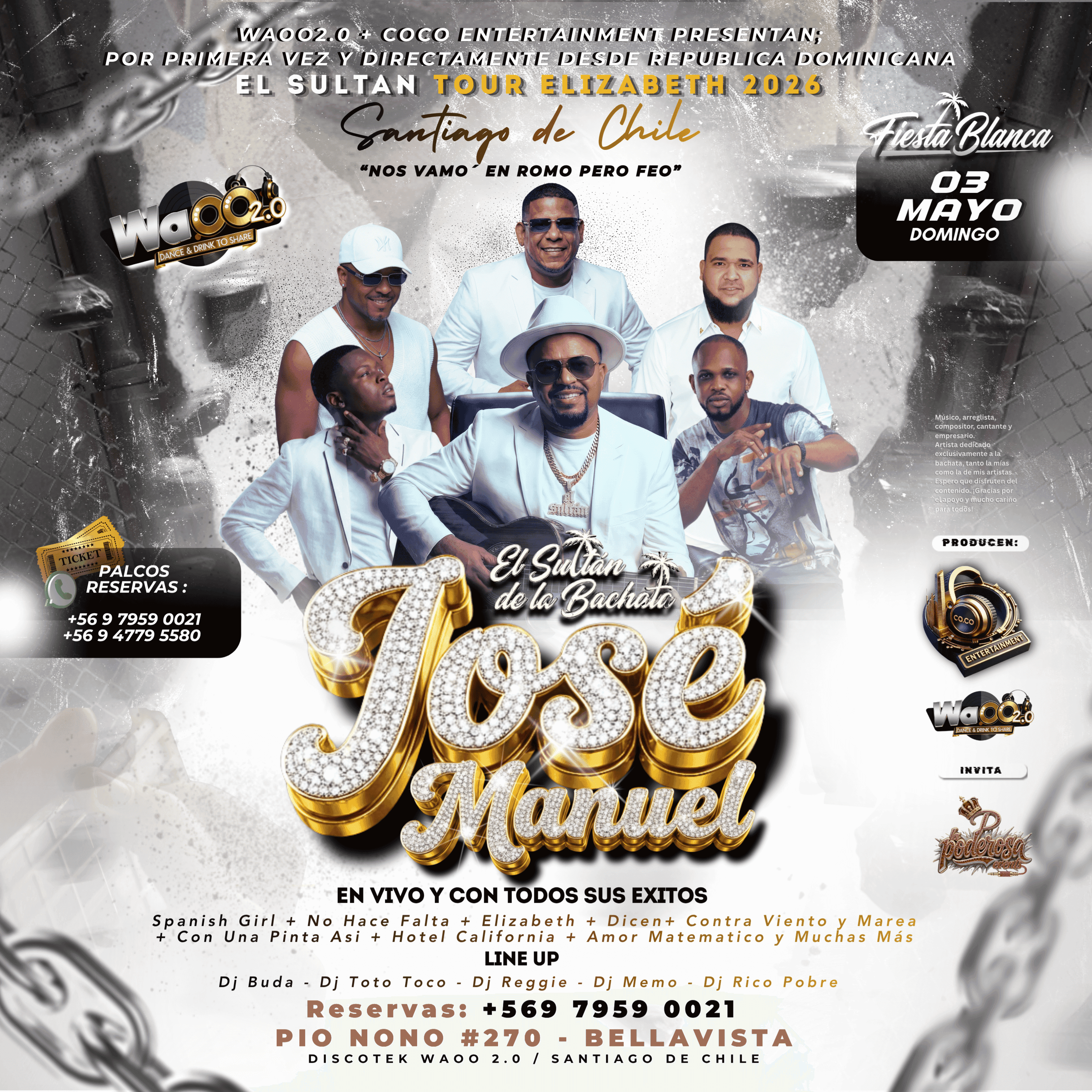 JOSE MANUEL EL SULTAN DE LA BACHATA EN CHILE /WAOO2.0 image}